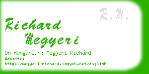 richard megyeri business card