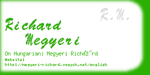 richard megyeri business card